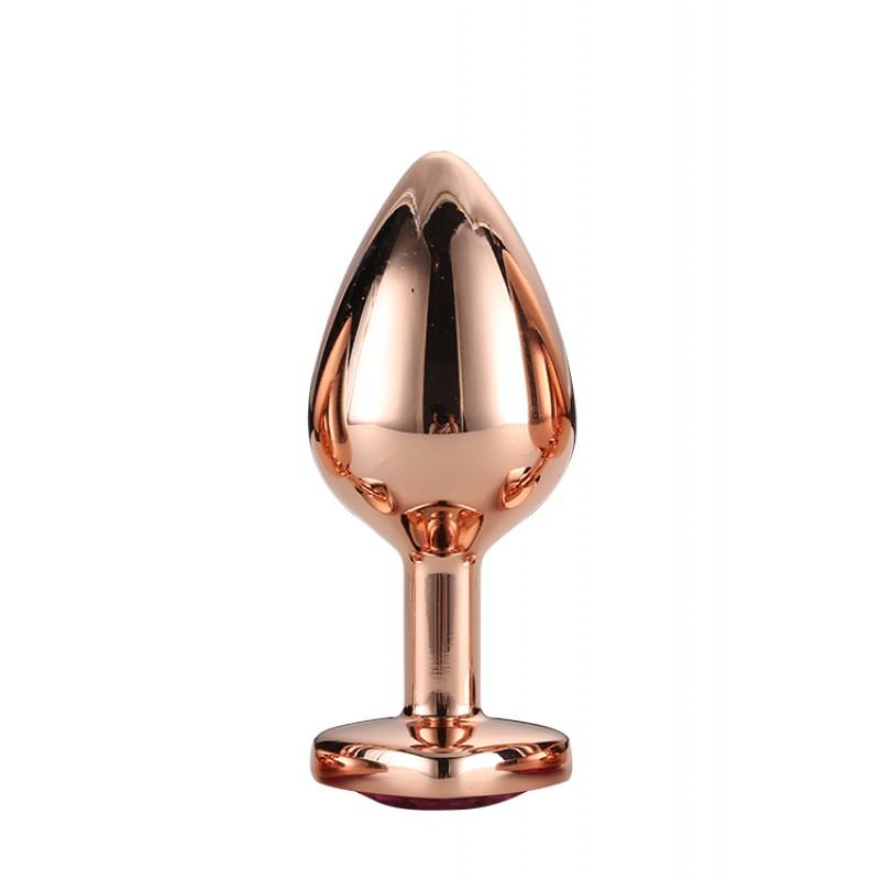 Gleaming love rose gold plug medium