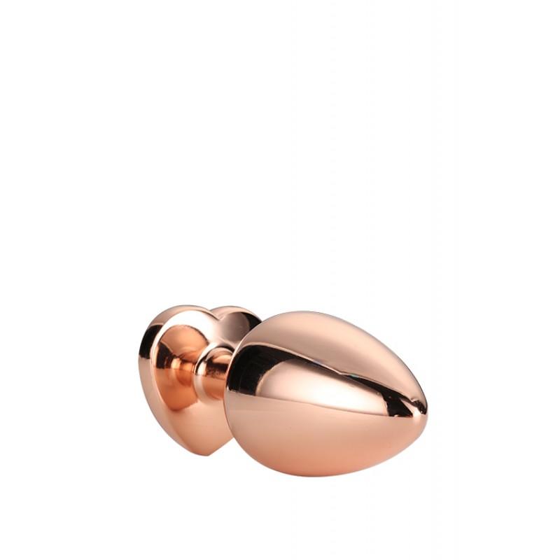 Gleaming love rose gold plug medium