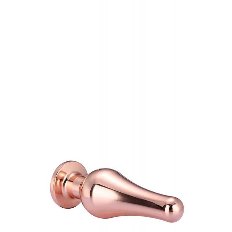 БЛЕСТЯЩАЯ АНАЛЬНАЯ ПРОБКА С КАМНЕМ GLEAMING LOVE ROSE GOLD РАЗМЕР С 9 CM