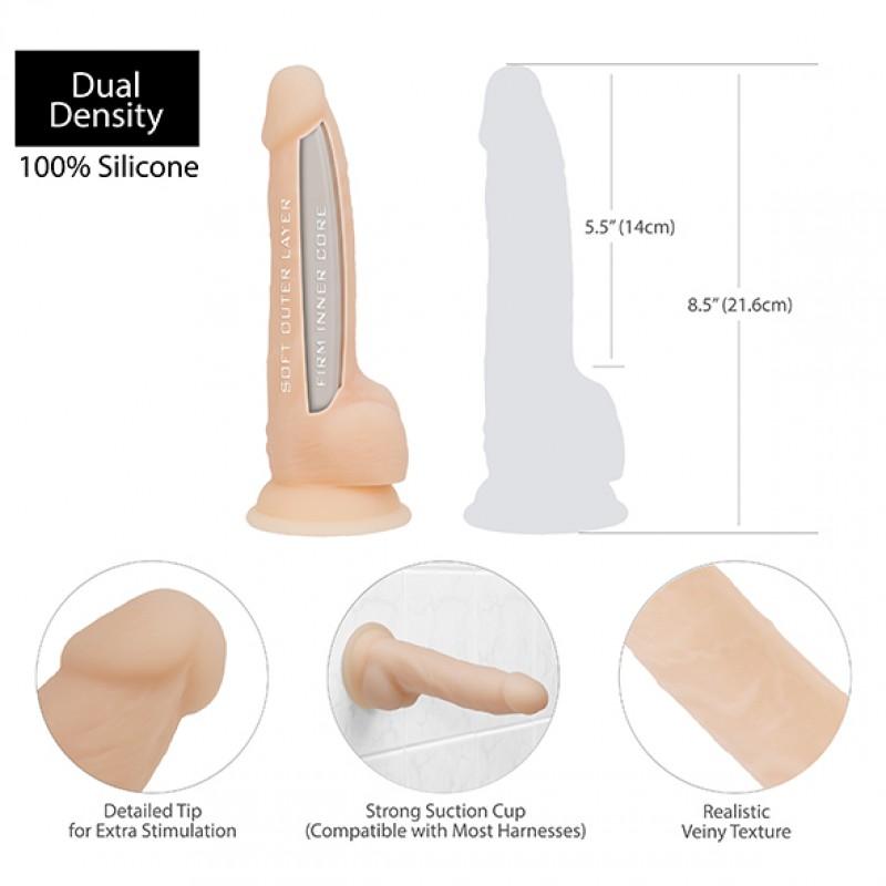 Topelt-tihedusega dildo 20cm - Naked addiction