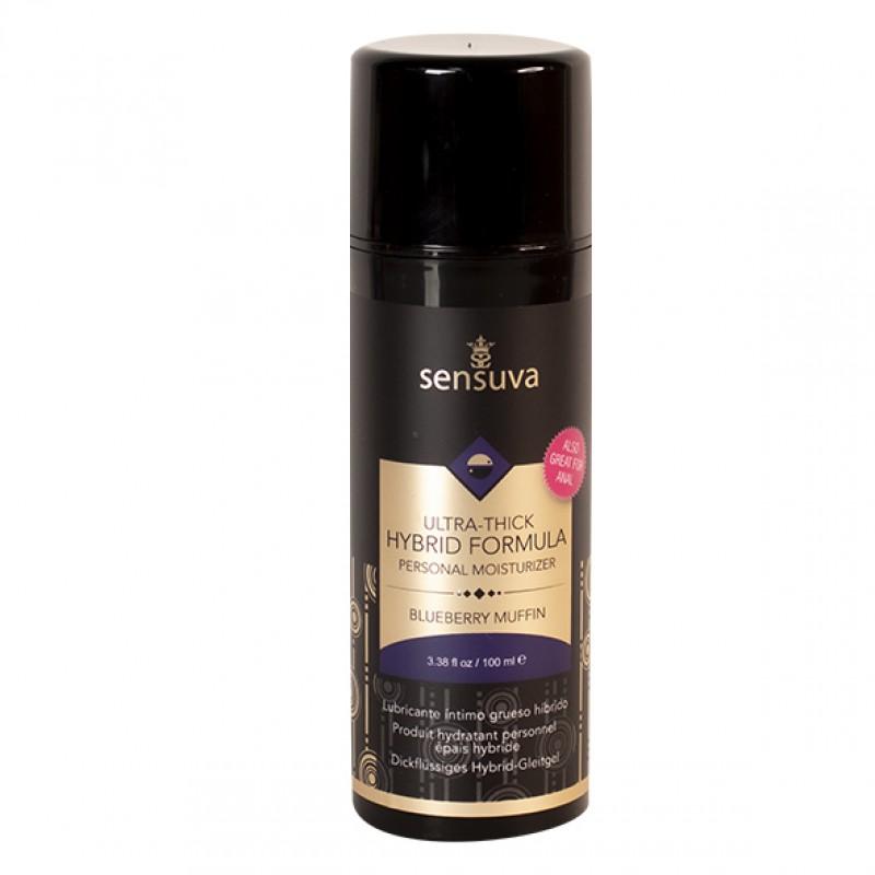 ultra-thick hybrid lubricant blueberry muffin - sensuva 100 ml