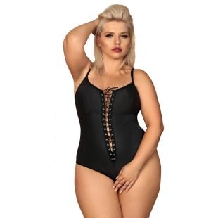 Obsessive - redella crotchless teddy black xxl