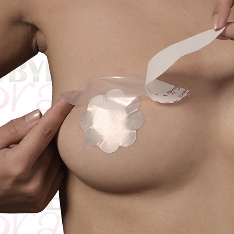 Bye bra - breast lift & silk nipple covers a-c nude 4 pairs