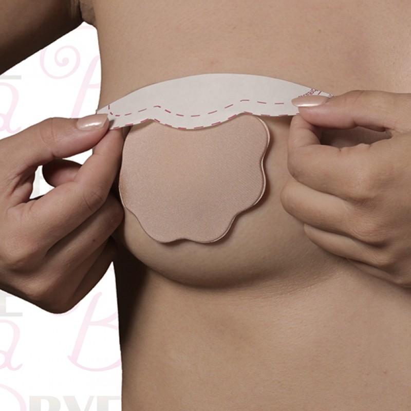 Bye bra - breast lift & silicone nipple covers f-h nude 3 pairs