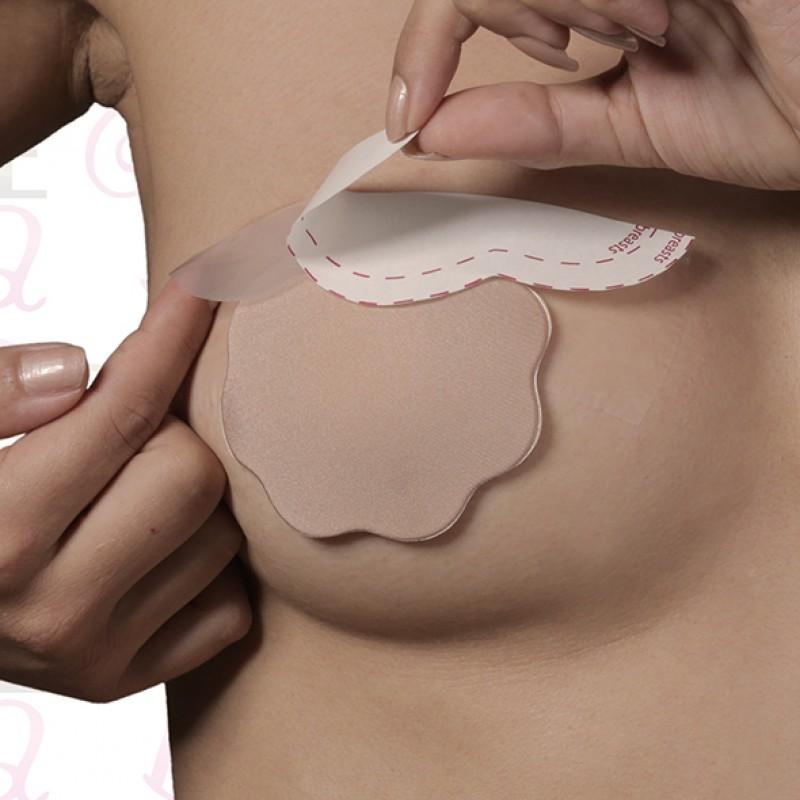 Bye bra - breast lift & silicone nipple covers f-h nude 3 pairs