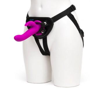 Happy rabbit - vibrating strap-on harness set purple