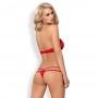 Obsessive - 838-set-3 set 2 pcs red l/xl