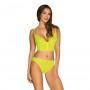 obsessive - neonia top & panties yellow l/xl