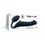 Strap-on-me - semi-realistic bendable strap-on black l