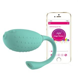 smart wearable vibrator light-blue - Magic motion - fugu