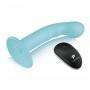 PEGASUS - 6 INCH REMOTE CONTROL RIPPLE P-SPOT G-SPOT SILICONE PEG WITH HARNESS TURQUOISE