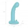 PEGASUS - 6 INCH REMOTE CONTROL RIPPLE P-SPOT G-SPOT SILICONE PEG WITH HARNESS TURQUOISE