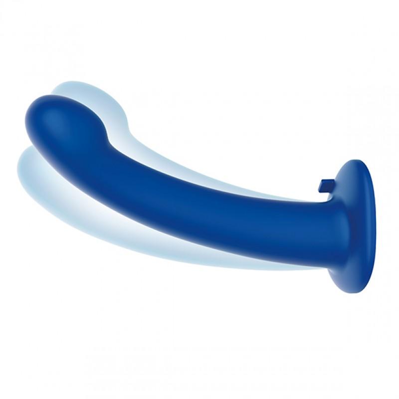 PEGASUS - 8 INCH REMOTE CONTROL P-SPOT G-SPOT SILICONE PEG WITH HARNESS BLUE