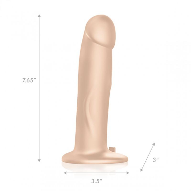 Vibreeriv strap-on dildo rihmaga ja kaugjuhtimispuldiga ihuvärvi - Pegasus