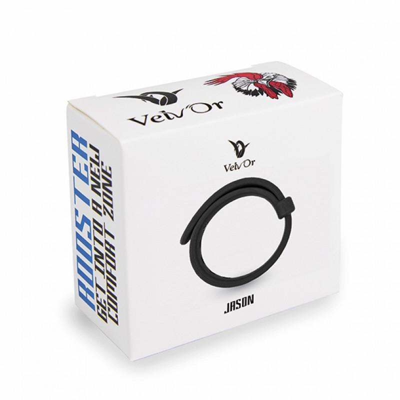 Velv'or - rooster jason size adjustable firm strap design cock ring black