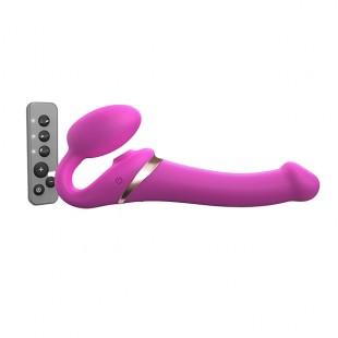 Strap-On-Me - Strap-on Multi Orgasm Remote Controlled 3 Motors Fuchsia M