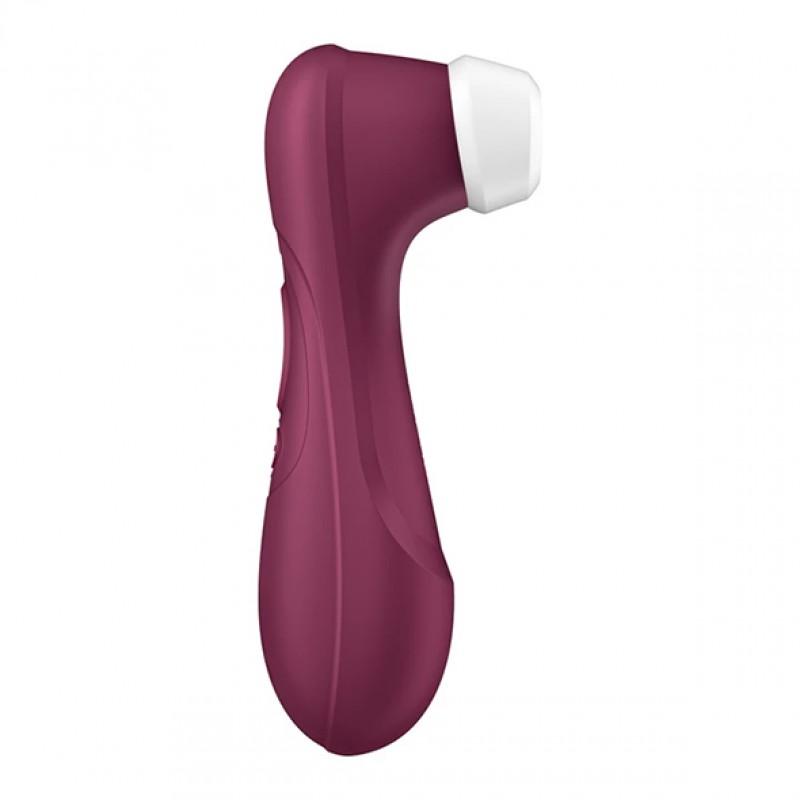 double air pulse vibrator - SATISFYER PRO 2 GENERATION 3 WITH LIQUID AIR bordo