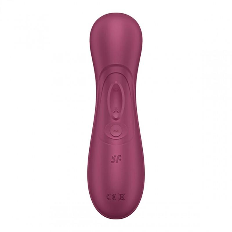 double air pulse vibrator - SATISFYER PRO 2 GENERATION 3 WITH LIQUID AIR bordo