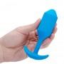 b-vibe - vibrating snug plug 3 (l) blue