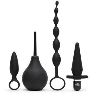 beginner's set for anal exploration - Fifty shades of grey - 4 piece kit