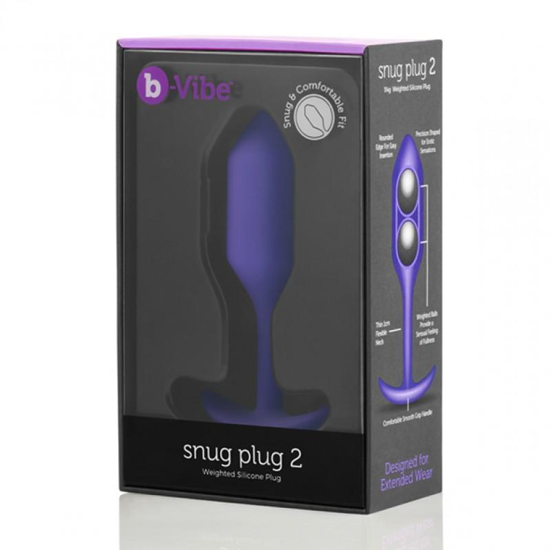 Профессиональная пробка для ношения b-vibe snug plug 2, синяя