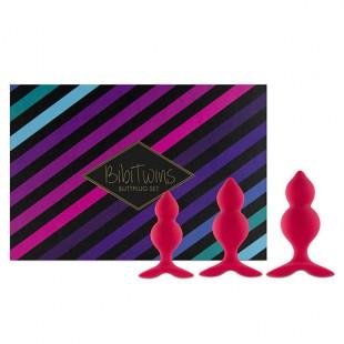 Feelztoys - bibi twin butt plug set 3 pcs pink