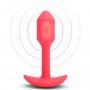 Пробка для ношения B-Vibe Vibrating Snug Plug 1 с вибрацией, оранжевая