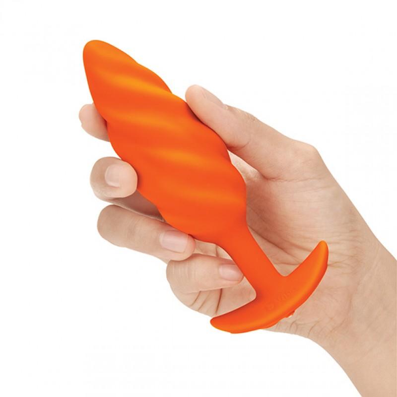 B-vibe - texture plug swirl orange