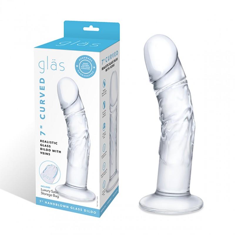 Kumer klaasist dildo veenidega - Glas