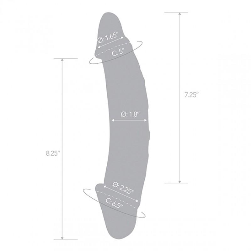 Topelt klaasist dildo - Glas - Girthy