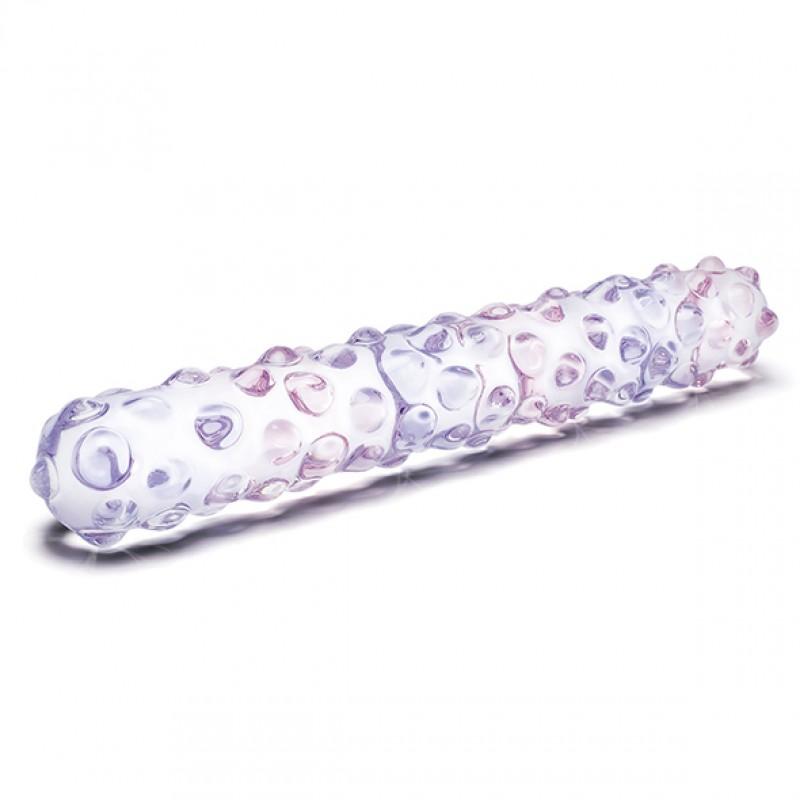 Glas - Purple Rose Nubby Dildo