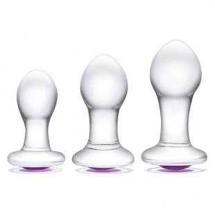 Glas - Bling Bling Glass 3 pc Anal Training Kit