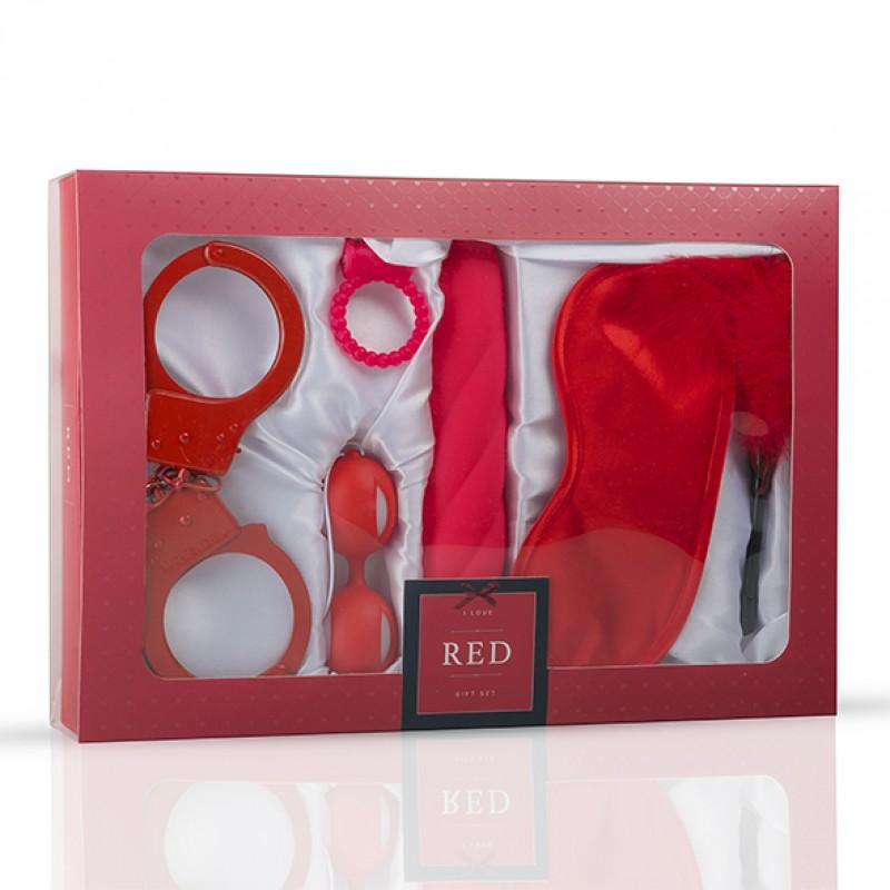 KINGITUSTEKOMPLEKT - LOVEBOXXX I LOVE RED COUPLES BOX