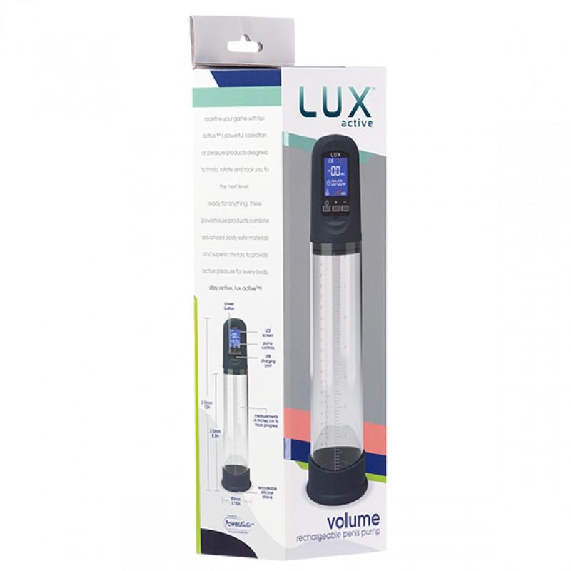 lux active - volume rechargeable penis pump