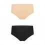 Bye Bra - Invisible High Brief Nude + Black XL