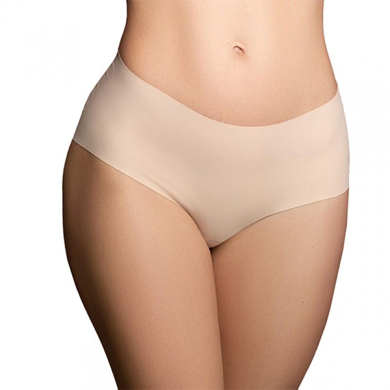 Bye Bra - Invisible High Brief Nude + Black XXL