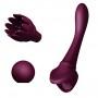 vibrator with 3 attachments - Zalo - bess velvet purple