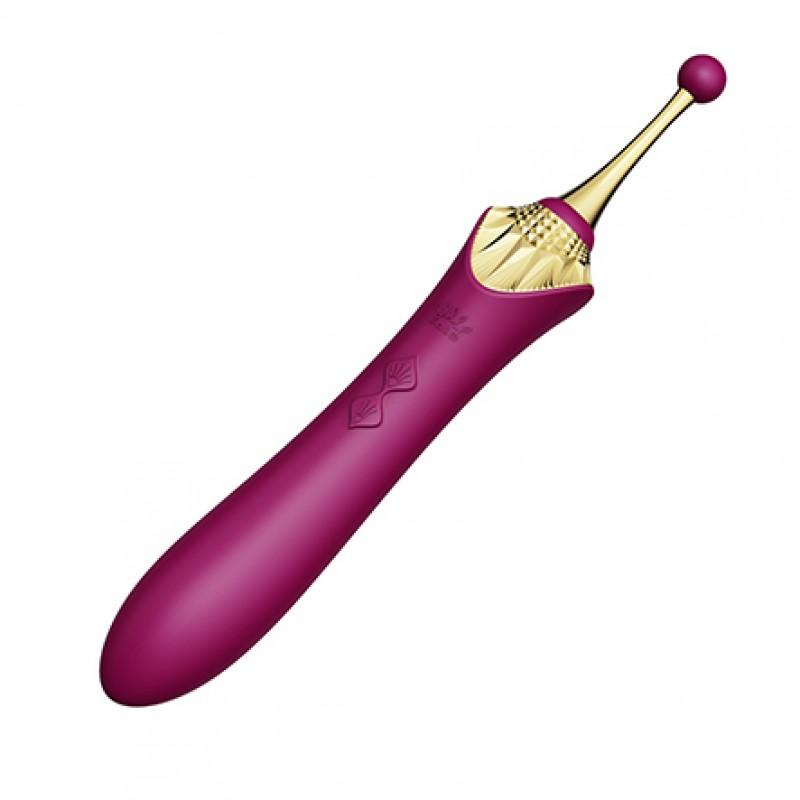 vibrator with 3 attachments - Zalo - bess velvet purple