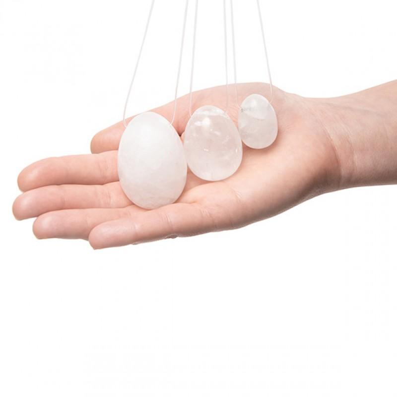 La gemmes - yoni egg set clear quartz (l-m-s)