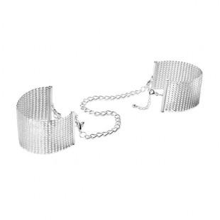 Серебристые наручники-браслеты desir metallique handcuffs