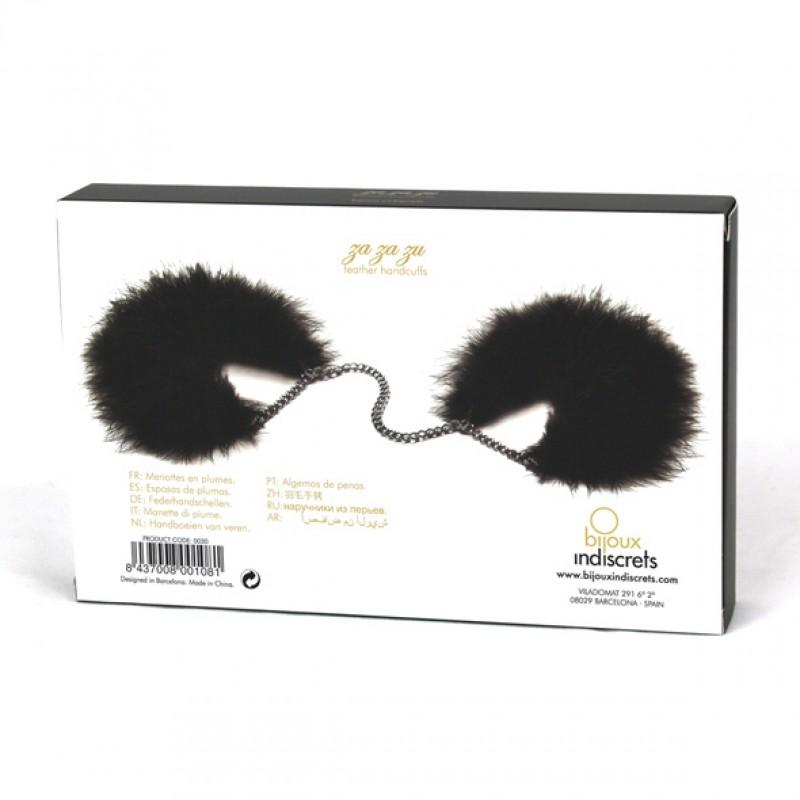 Bijoux indiscrets - za za zu feather handcuffs black