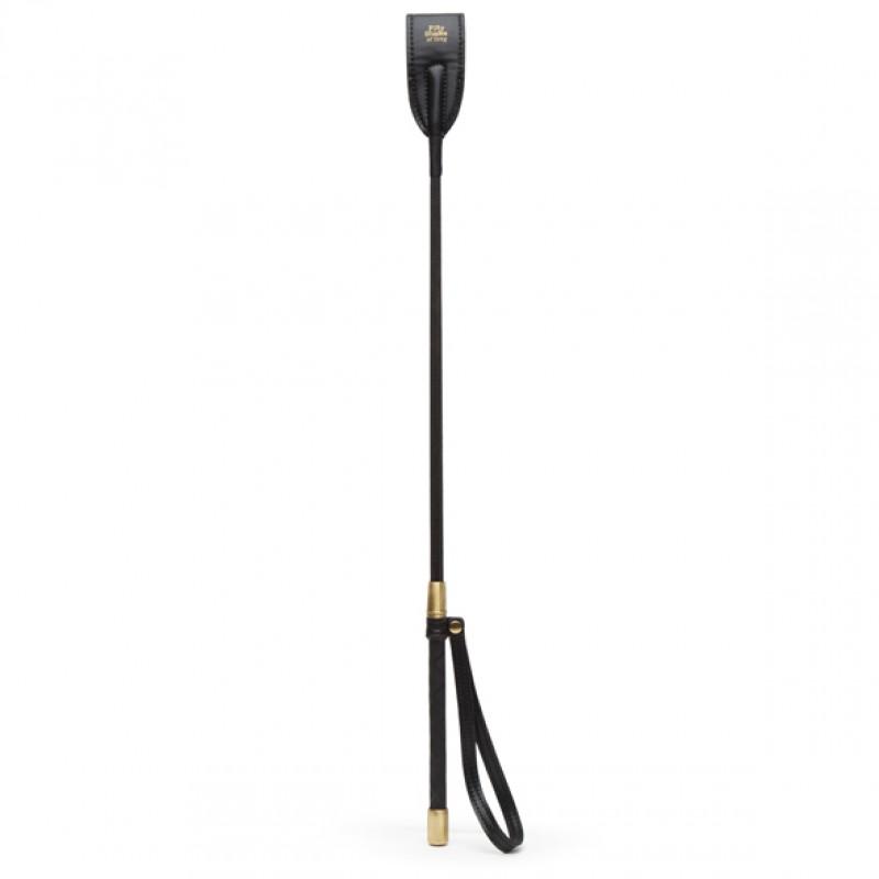 Черный стек bound to you faux leather riding crop - 57 см.