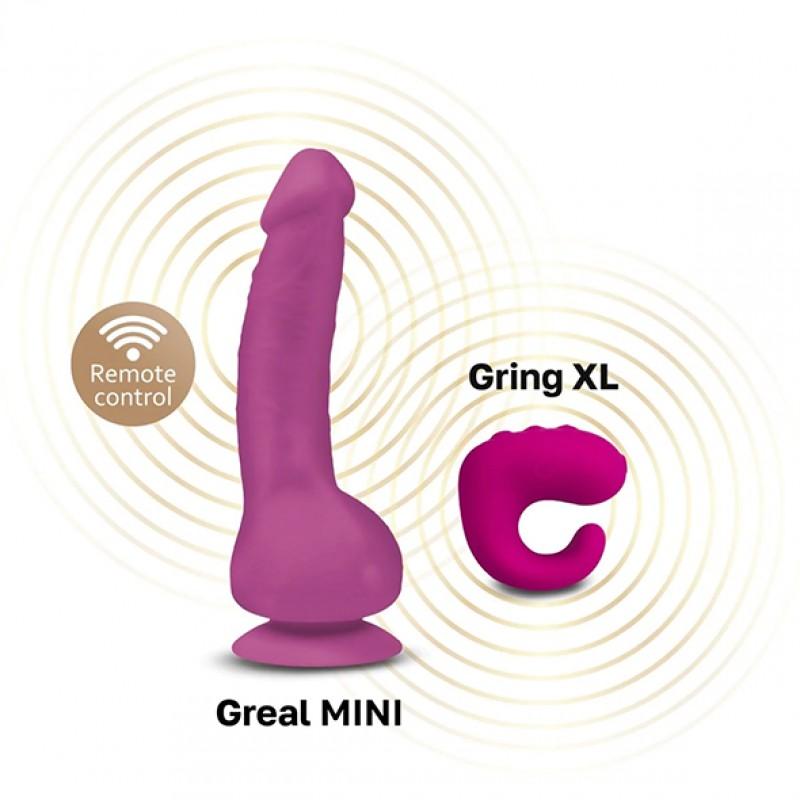 Мягкий дилдо с вибрацией - Gvibe - Greal 2 Mini Фиолетовый