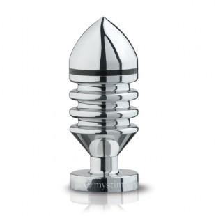 Металлическая анальная пробка hector helix buttplug s - 10 см.