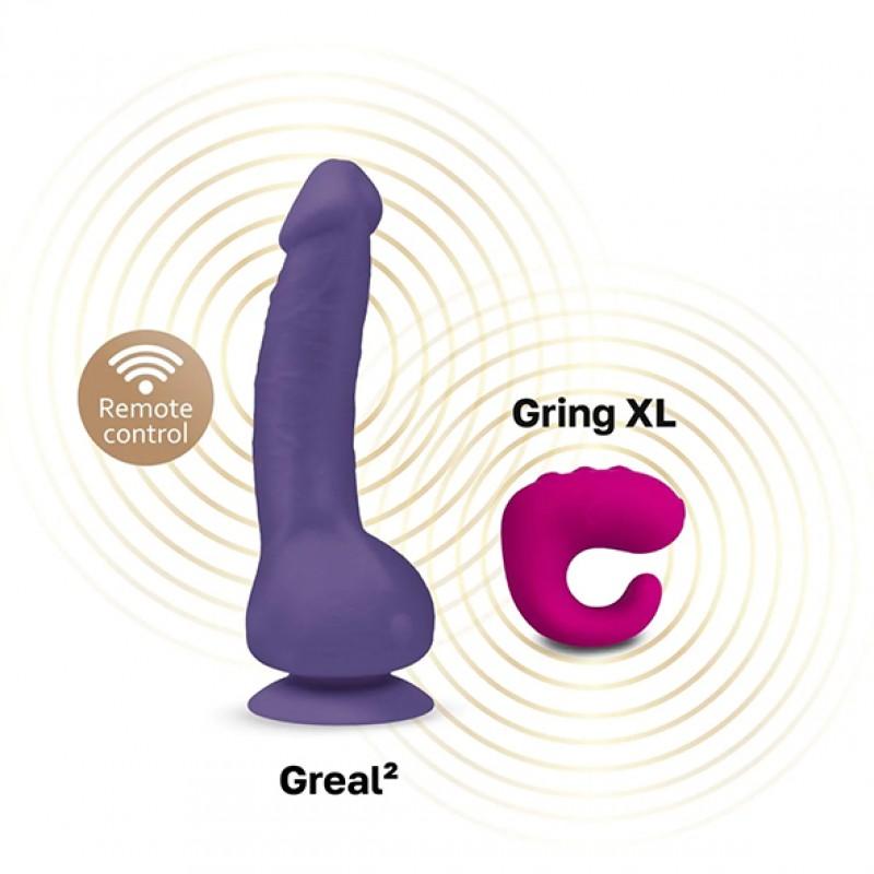 Pehme dildo vibratsiooniga - Gvibe - Greal Violets