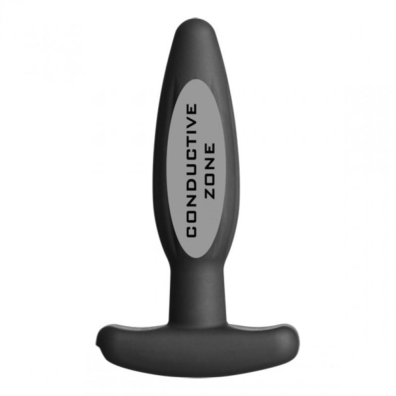 Electrastim - silicone noir rocker butt plug small