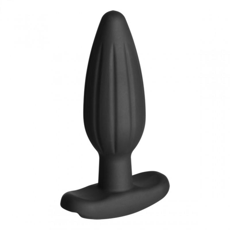 Electrastim - silicone noir rocker butt plug medium