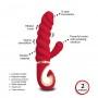 Textured rabbit vibrator - Gvibe - Gcandy Mini Chili Coral