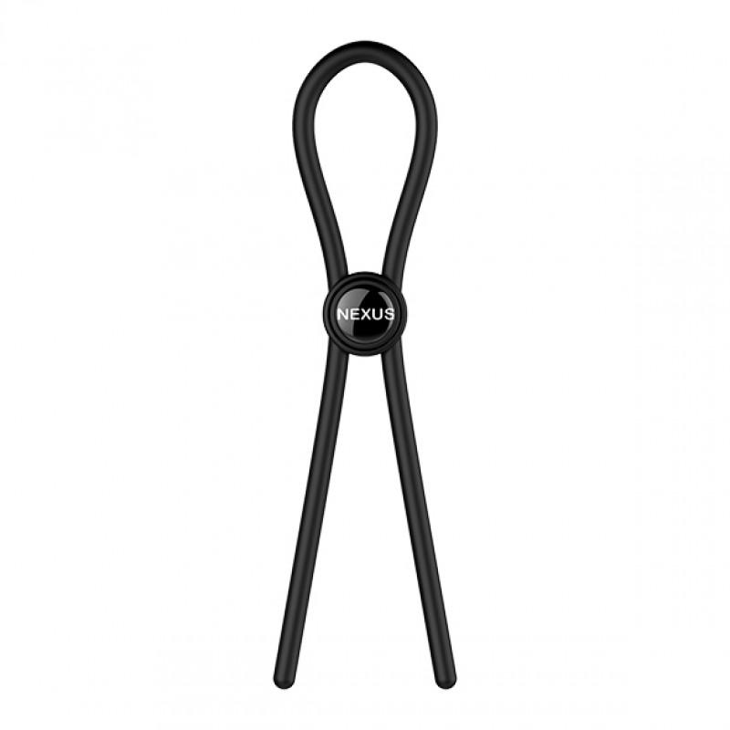 Nexus - Forge Single Adjustable Lasso Silicone Cock Ring Black