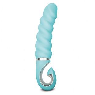 Textured G-spot vibrator made of Bioskin - Gvibe - Gjack 2 Tiffany mint